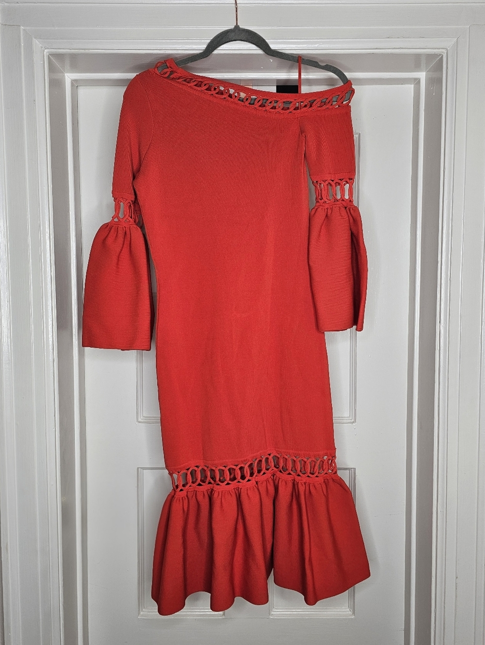 Jonathan Simkhai Chainlink Ruffle-Trim Dress - Picture 8 of 16